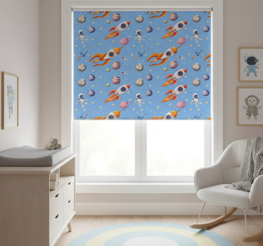 Rolgordijn kinderkamer waterverf baby ruimte patroon - TenStickers