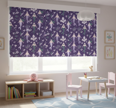 Rolgordijn kinderkamer zeemeermin spetter - TenStickers