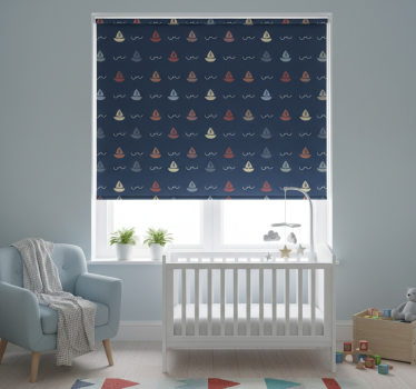 Rolgordijn kinderkamer zeilbotenmotief - TenStickers