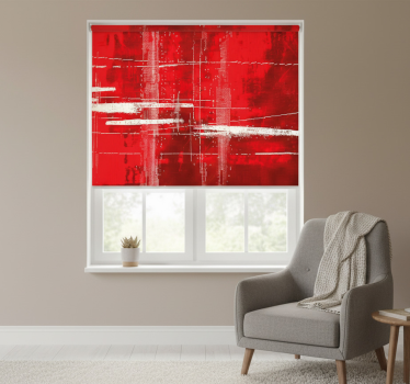 Rolgordijn rood modern lijnenpatroon - TenStickers