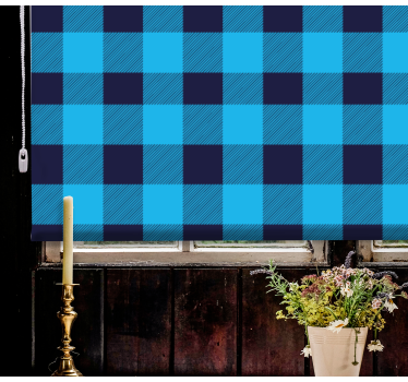 Rolgordijn textuur en patroon geblokt ontwerp - TenStickers