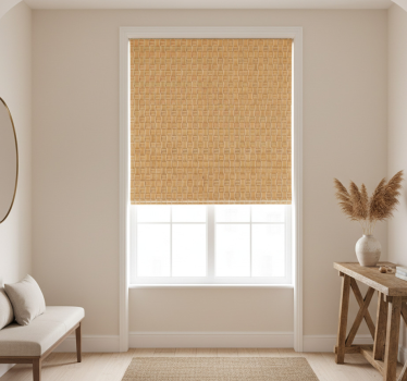 Rolgordijn textuur en patroon natuurlijke wicker ruit - TenStickers