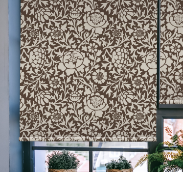 Rolgordijn bloemen vintage - TenStickers