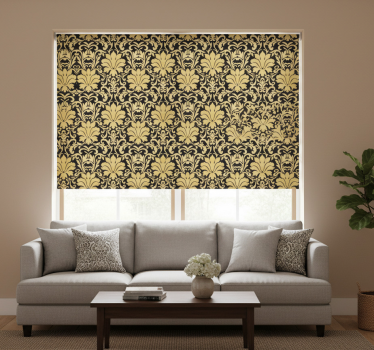 Rolgordijn vintage elegante damask decoratie - TenStickers