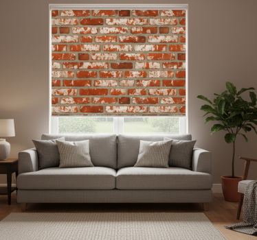 Rolgordijn woonkamer 3d baksteen - TenStickers