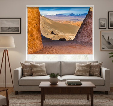 Rolgordijn woonkamer atacama woestijn ontwerp - TenStickers
