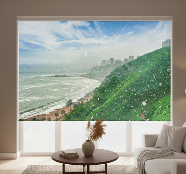 Rolgordijn woonkamer beach in barranco - TenStickers