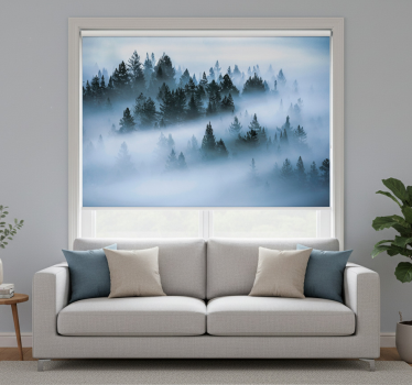 Rolgordijn woonkamer morning fog - TenStickers