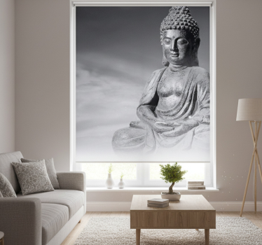 Rolgordijn woonkamer buddha zen - TenStickers