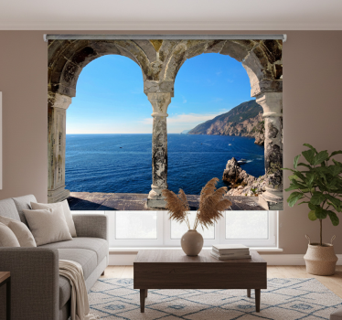 Rolgordijn woonkamer coastal view arches - TenStickers
