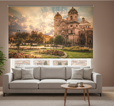 Rolgordijn woonkamer cusco de andes - TenStickers