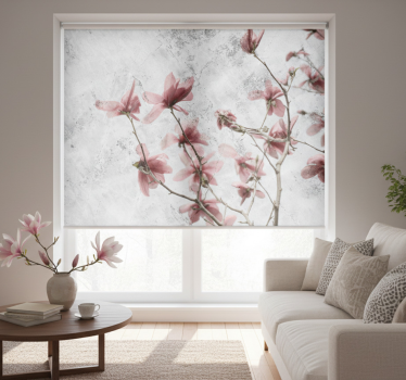 Rolgordijn woonkamer elegant glamour stijl magnolia ontwerp - TenStickers