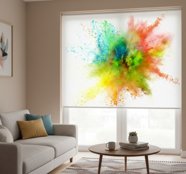 Rolgordijn woonkamer explosion splash - TenStickers