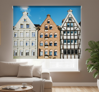 Rolgordijn woonkamer gemberhuizen in gdańsk - TenStickers