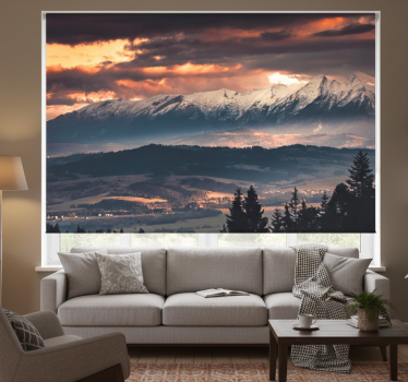 Rolgordijn woonkamer golden top pools tatry - TenStickers