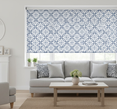 Rolgordijn woonkamer hampton style bloemenboeket - TenStickers