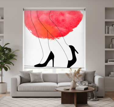 Rolgordijn woonkamer in geschilderd aquarel design - TenStickers