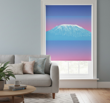 Rolgordijn woonkamer kilimanjaro retro canvas - TenStickers