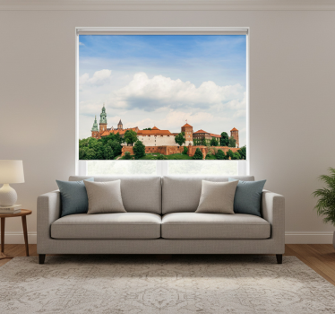 Rolgordijn woonkamer koninklijk kasteel in krakau - TenStickers