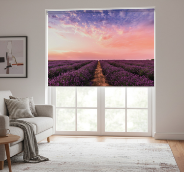 Rolgordijn woonkamer lavendel bloemen in frankrijk - TenStickers