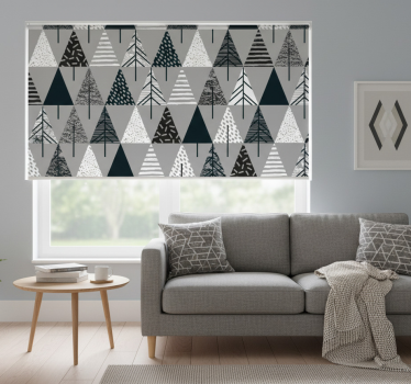 Rolgordijn woonkamer minimalistische bomen nordic stijl - TenStickers