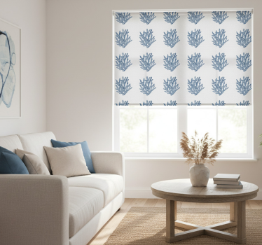 Rolgordijn woonkamer modern koraal hampton stijl - TenStickers