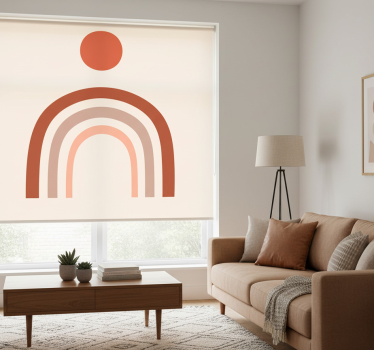 Rolgordijn woonkamer muurschilderij regenboog - TenStickers