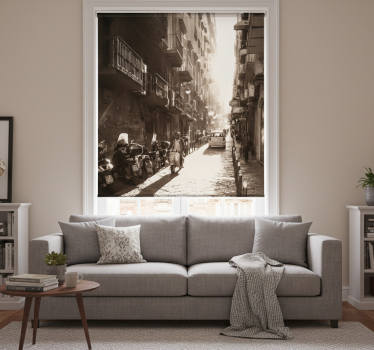 Rolgordijn woonkamer naples vintage - TenStickers