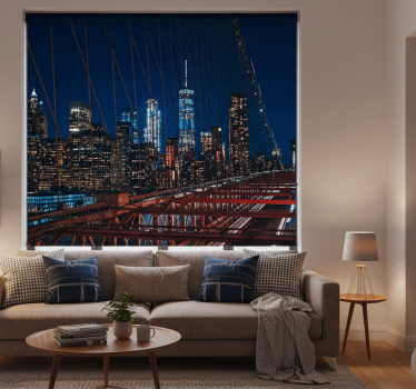Rolgordijn woonkamer new york stadslandschap - TenStickers