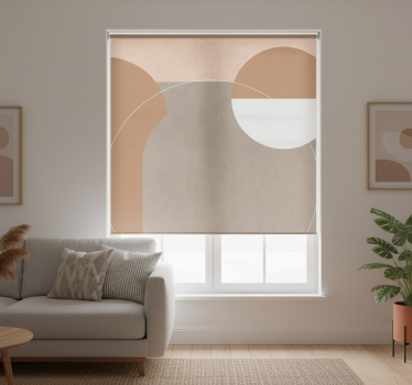 Rolgordijn woonkamer onregelmatig geometrisch patroon - TenStickers