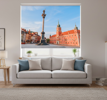 Rolgordijn woonkamer oude stad in warschau - TenStickers