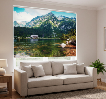 Rolgordijn woonkamer poolse tatry meer - TenStickers