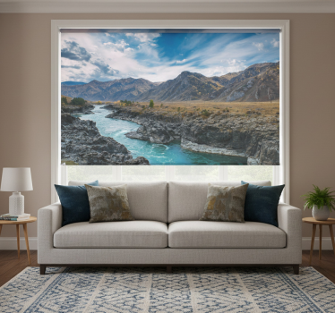 Rolgordijn woonkamer river in de andes - TenStickers