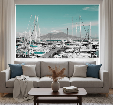 Rolgordijn woonkamer vesuvius napels landschap - TenStickers