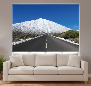 Rolgordijn woonkamer weg naar de teide - TenStickers