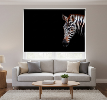 Rolgordijn woonkamer zebra afbeelding - TenStickers