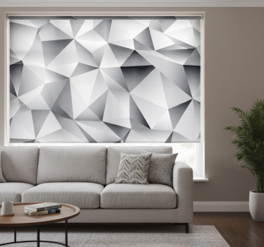 Rolgordijn woonkamer zilver kosmisch geometrisch patroon - TenStickers