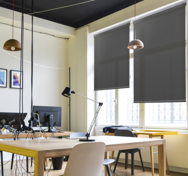 Rolgordijn woonkamer elegant Antracietgrijze effen kleur - TenStickers
