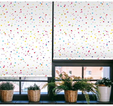 Rolgordijnen slaapkamer Kleine kleurrijke stippen - TenStickers