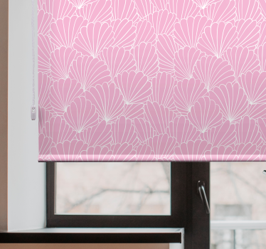 Roze schelppatroon rolgordijn meer dieren - TenStickers