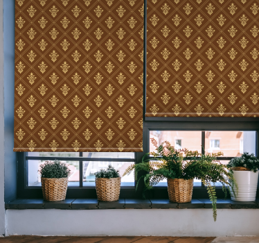 Sierlijk gouden patroon klassiek rolgordijn - TenStickers