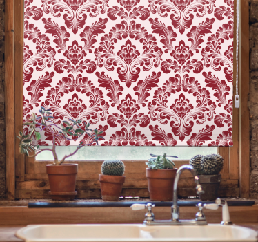 Sierlijke botanische elementen elegant raambekleding - TenStickers