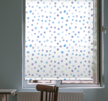 Blauwe tinten stippenpatroon rolgordijn textuur en patroon - TenStickers