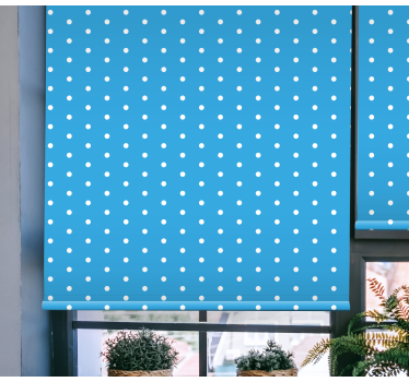 Stippenthema blauw rolgordijn - TenStickers