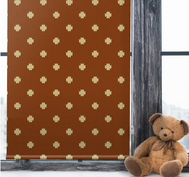 Bruin eenvoudig patroon rolgordijn kinderkamer - TenStickers
