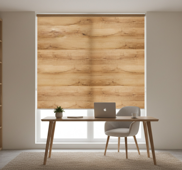 Thuis kantoor raambekleding elegante beige houten planken - TenStickers