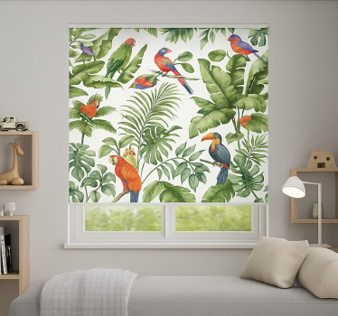 Tropische vogelprint rolgordijn woonkamer - TenStickers