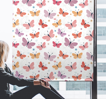 Vlinder patroon raambekleding vlinders - TenStickers