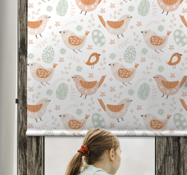 Vogels en eieren rolgordijn meer dieren - TenStickers