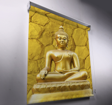 Zen rolgordijnën Gouden boeddha - TenStickers